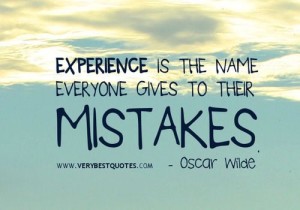 experience mistakes