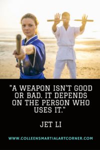 -A weapon isn't good or bad. It depends on the person who uses it.-
